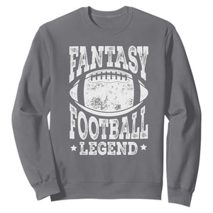 Fantasy Football Legend Sweatshirt Funny Gameday Dad TS10 Charcoal Print Your Wear