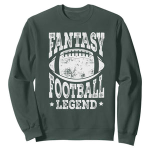Fantasy Football Legend Sweatshirt Funny Gameday Dad TS10 Dark Forest Green Print Your Wear