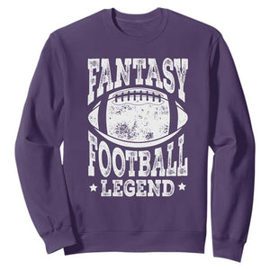 Fantasy Football Legend Sweatshirt Funny Gameday Dad TS10 Purple Print Your Wear