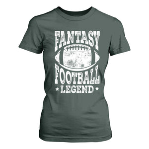 Fantasy Football Legend T Shirt For Women Funny Gameday Dad TS10 Dark Forest Green Print Your Wear