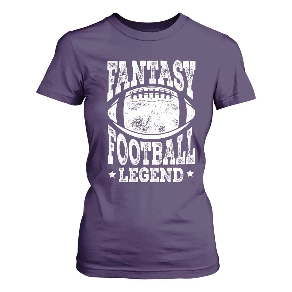 Fantasy Football Legend T Shirt For Women Funny Gameday Dad TS10 Purple Print Your Wear