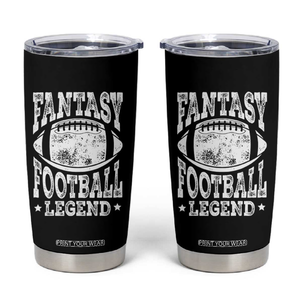 Fantasy Football Legend Tumbler Cup Funny Gameday Dad TS10 Black Print Your Wear