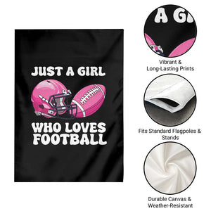 Funny Just A Girl Who Loves Football Garden Flag TS10 Print Your Wear
