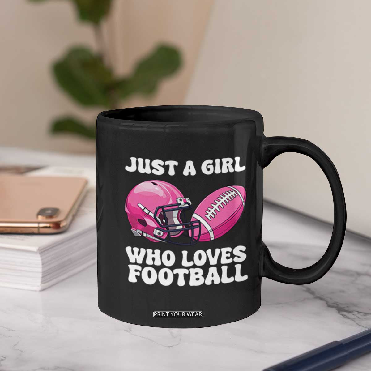 Funny Just A Girl Who Loves Football Coffee Mug TS10 Print Your Wear