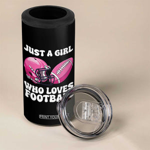 Funny Just A Girl Who Loves Football 4 in 1 Can Cooler Tumbler TS10 Print Your Wear