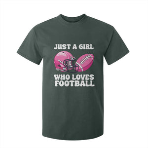 Funny Just A Girl Who Loves Football T Shirt For Kid TS10 Dark Forest Green Print Your Wear