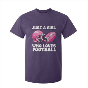 Funny Just A Girl Who Loves Football T Shirt For Kid TS10 Purple Print Your Wear