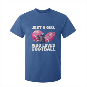 Funny Just A Girl Who Loves Football T Shirt For Kid TS10 Royal Blue Print Your Wear