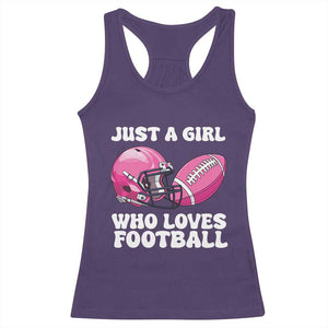 Funny Just A Girl Who Loves Football Racerback Tank Top TS10 Purple Print Your Wear