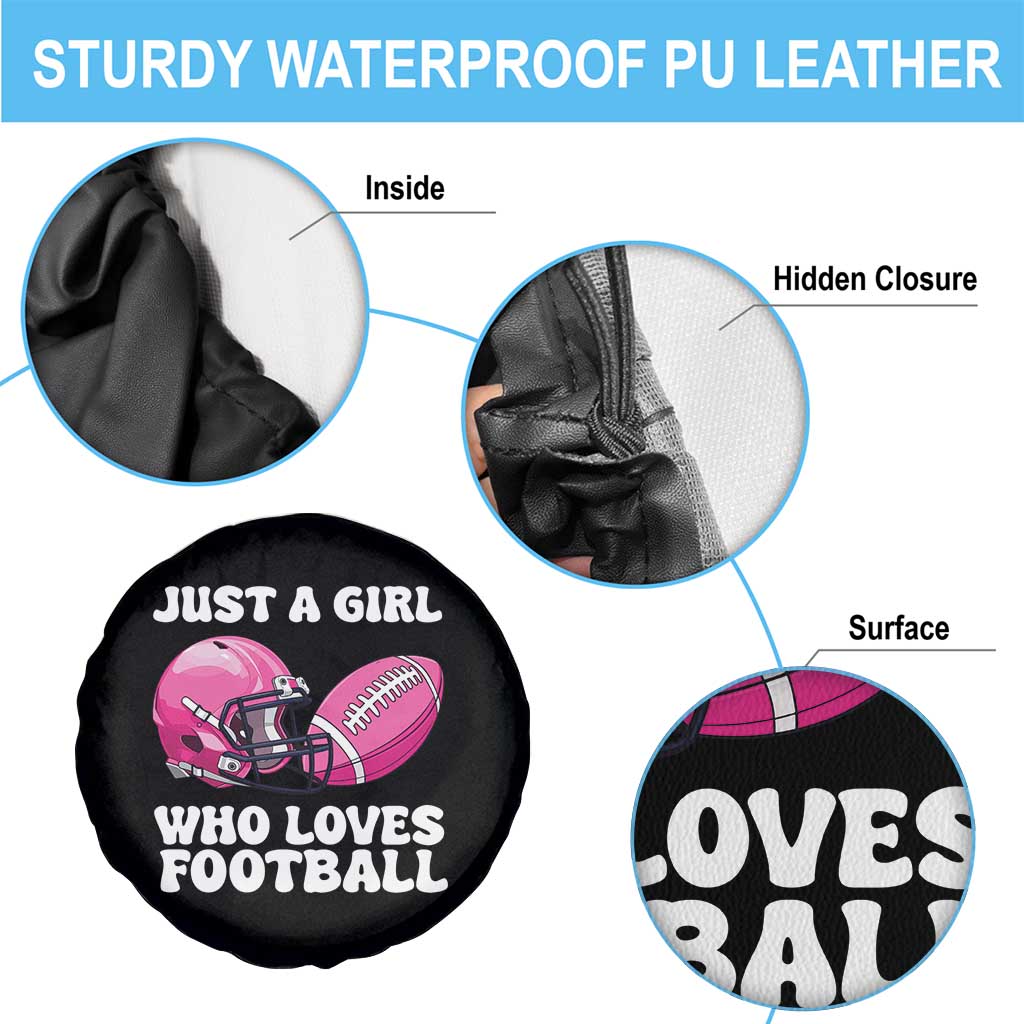 Funny Just A Girl Who Loves Football Spare Tire Cover TS10 Print Your Wear