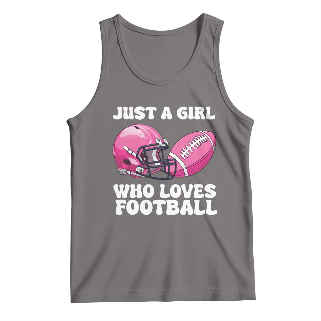 Funny Just A Girl Who Loves Football Tank Top TS10 Deep Heather Print Your Wear