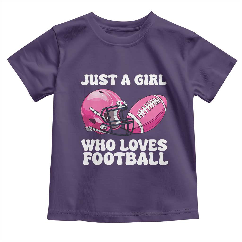 Funny Just A Girl Who Loves Football Toddler T Shirt TS10 Purple Print Your Wear