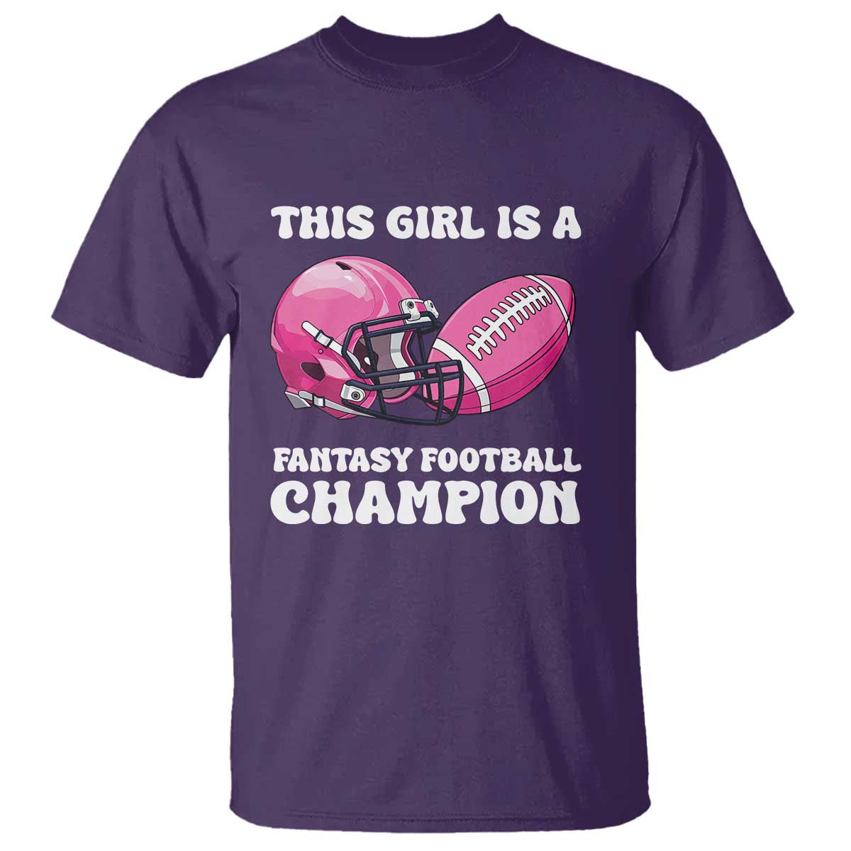 This Girl Is A Fantasy Football Champion T Shirt Funny Champ Champion Draft TS10 Purple Print Your Wear
