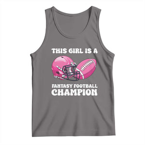 This Girl Is A Fantasy Football Champion Tank Top Funny Champ Champion Draft TS10 Deep Heather Print Your Wear