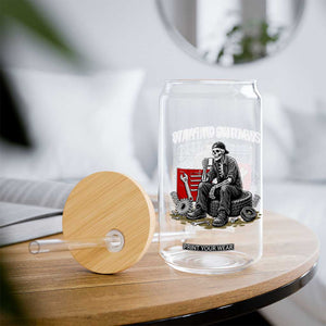 Funny Waiting On Parts Mechanic Skeleton Auto Repair Life Glass Can TS10 Print Your Wear