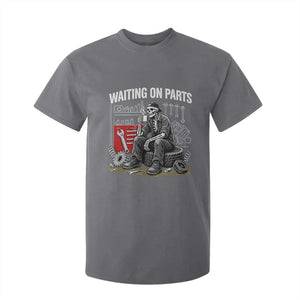 Funny Waiting On Parts Mechanic Skeleton Auto Repair Life T Shirt For Kid TS10 Charcoal Print Your Wear