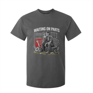 Funny Waiting On Parts Mechanic Skeleton Auto Repair Life T Shirt For Kid TS10 Dark Heather Print Your Wear