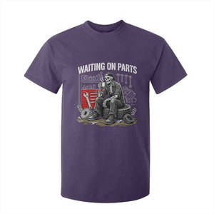 Funny Waiting On Parts Mechanic Skeleton Auto Repair Life T Shirt For Kid TS10 Purple Print Your Wear