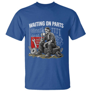 Funny Waiting On Parts Mechanic Skeleton Auto Repair Life T Shirt TS10 Royal Blue Print Your Wear