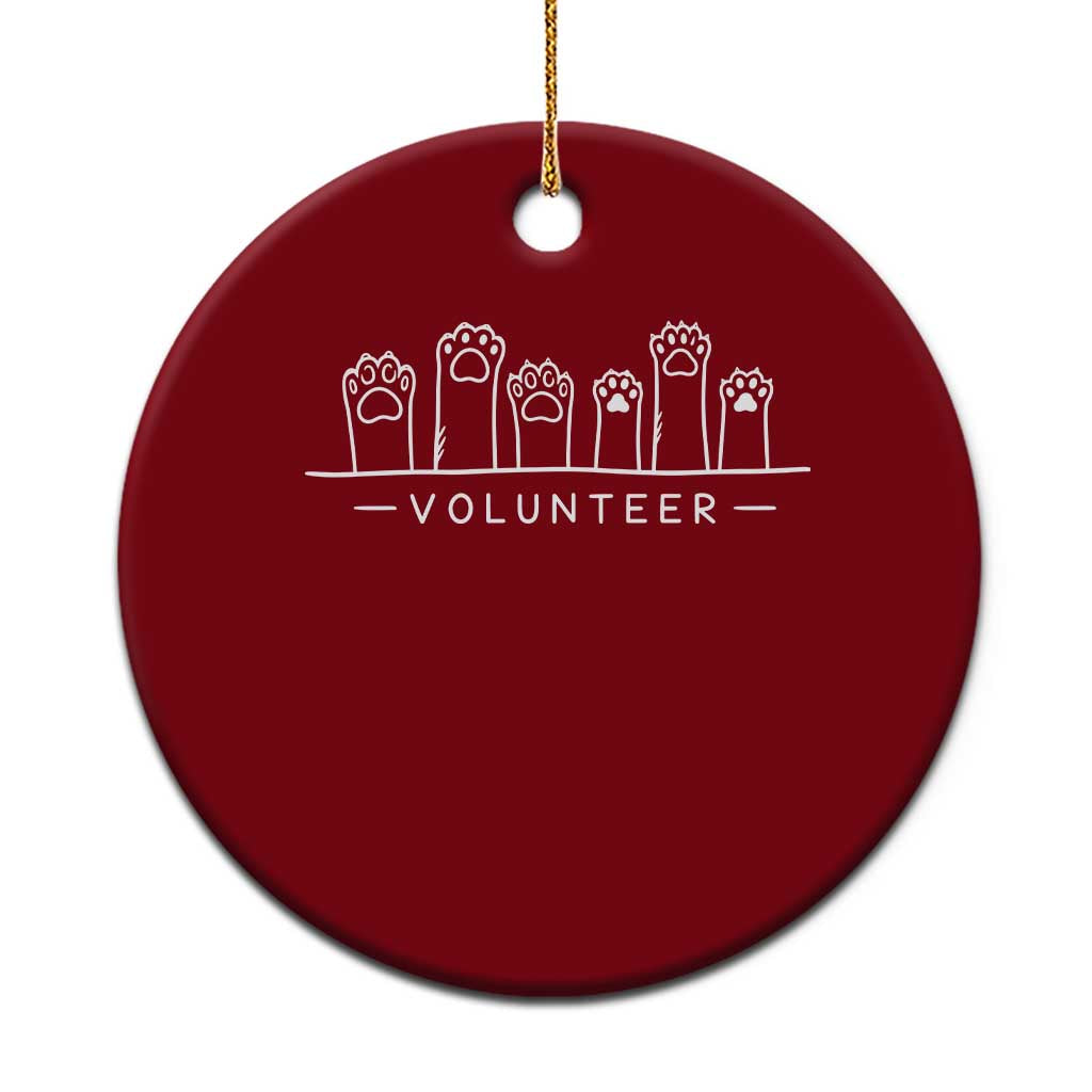 Animal Shelter Volunteer Ceramic Ornament Cat Dog Rescue Supporter TS10 1pc Red Print Your Wear