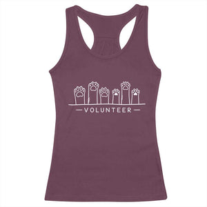 Animal Shelter Volunteer Racerback Tank Top Cat Dog Rescue Supporter TS10 Maroon Print Your Wear
