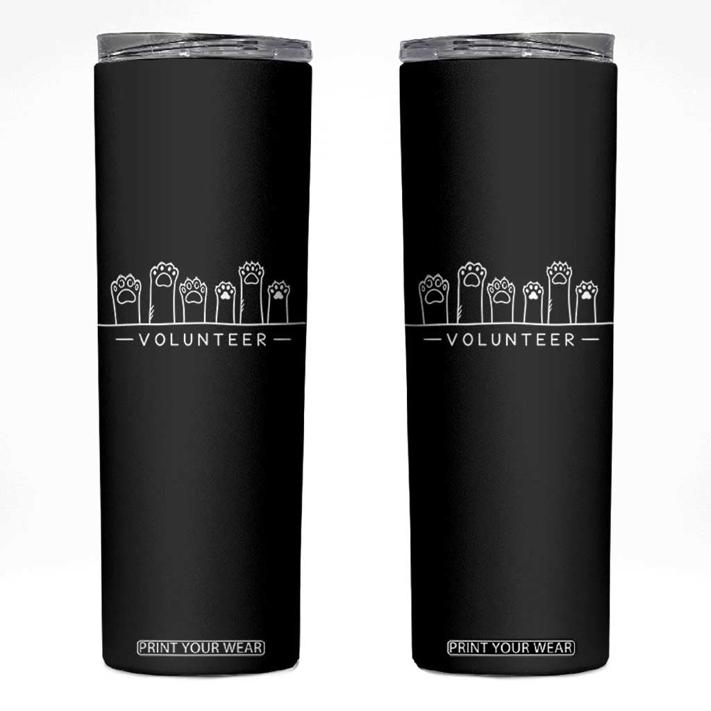 Animal Shelter Volunteer Skinny Tumbler Cat Dog Rescue Supporter TS10 Black Print Your Wear