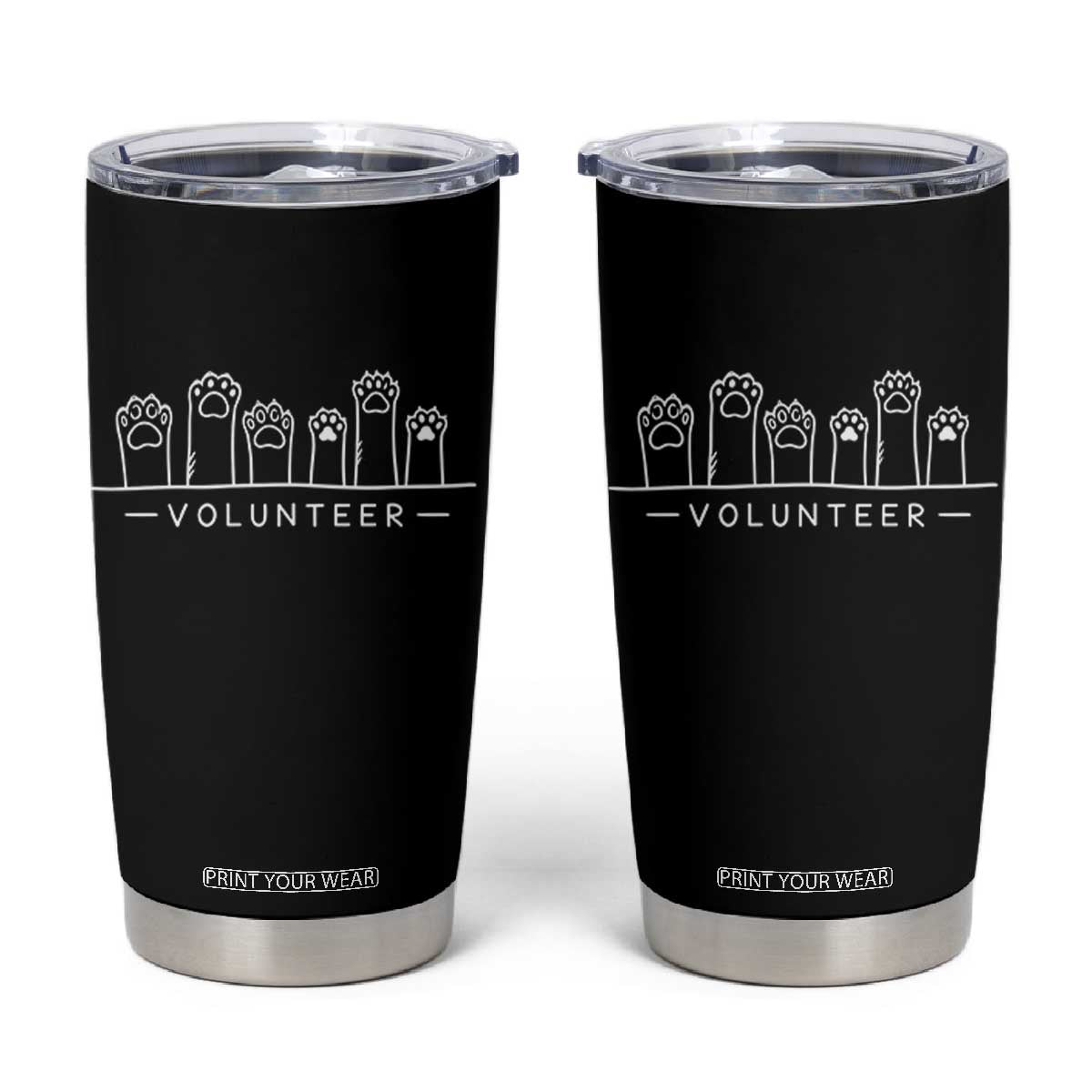 Animal Shelter Volunteer Tumbler Cup Cat Dog Rescue Supporter TS10 Black Print Your Wear