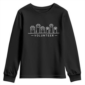 Animal Shelter Volunteer Youth Sweatshirt Cat Dog Rescue Supporter TS10 Black Print Your Wear