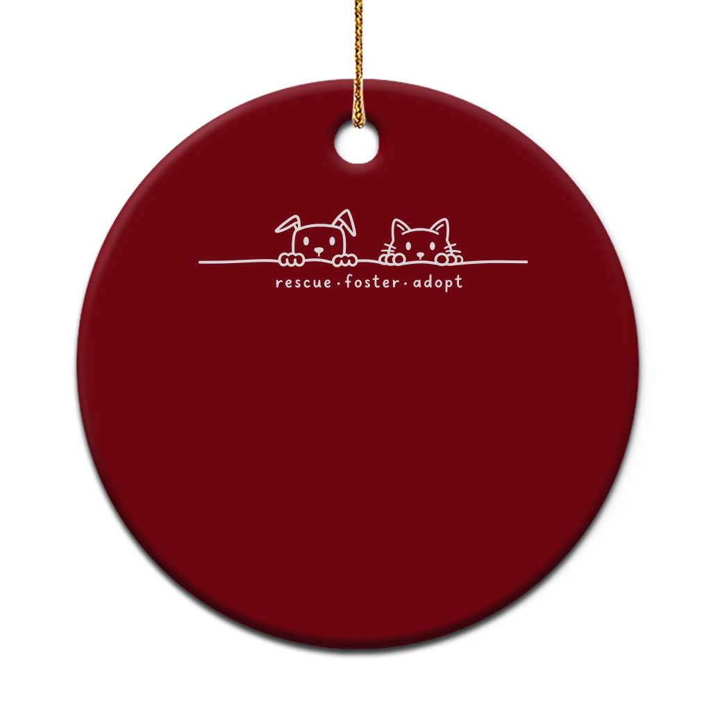 Rescue Dog Cat Ceramic Ornament Adopt Rescue Foster Animal Shelter Volunteer TS10 1pc Red Print Your Wear