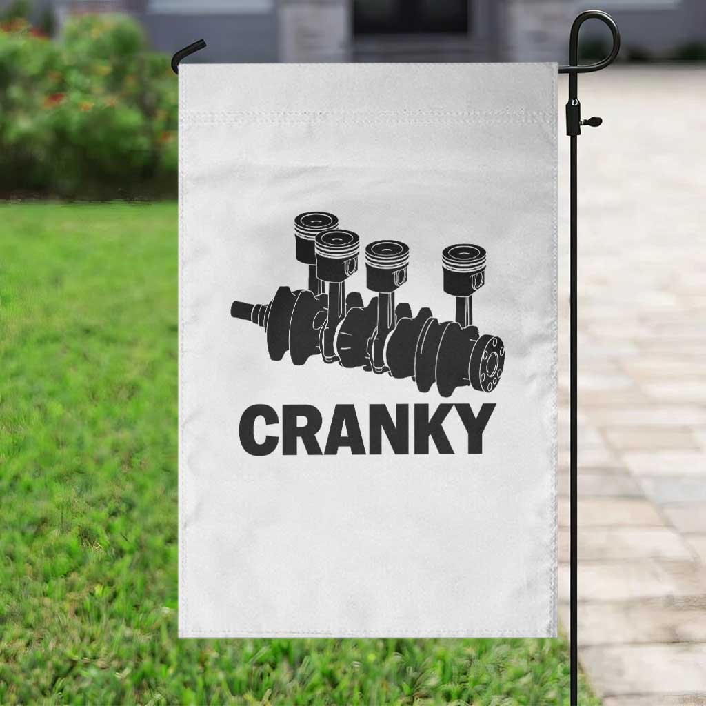 Cranky Car Engine Crankshaft Cars Lover Garden Flag Mechanics Father Day TS10 Print Your Wear