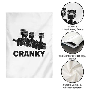 Cranky Car Engine Crankshaft Cars Lover Garden Flag Mechanics Father Day TS10 Print Your Wear