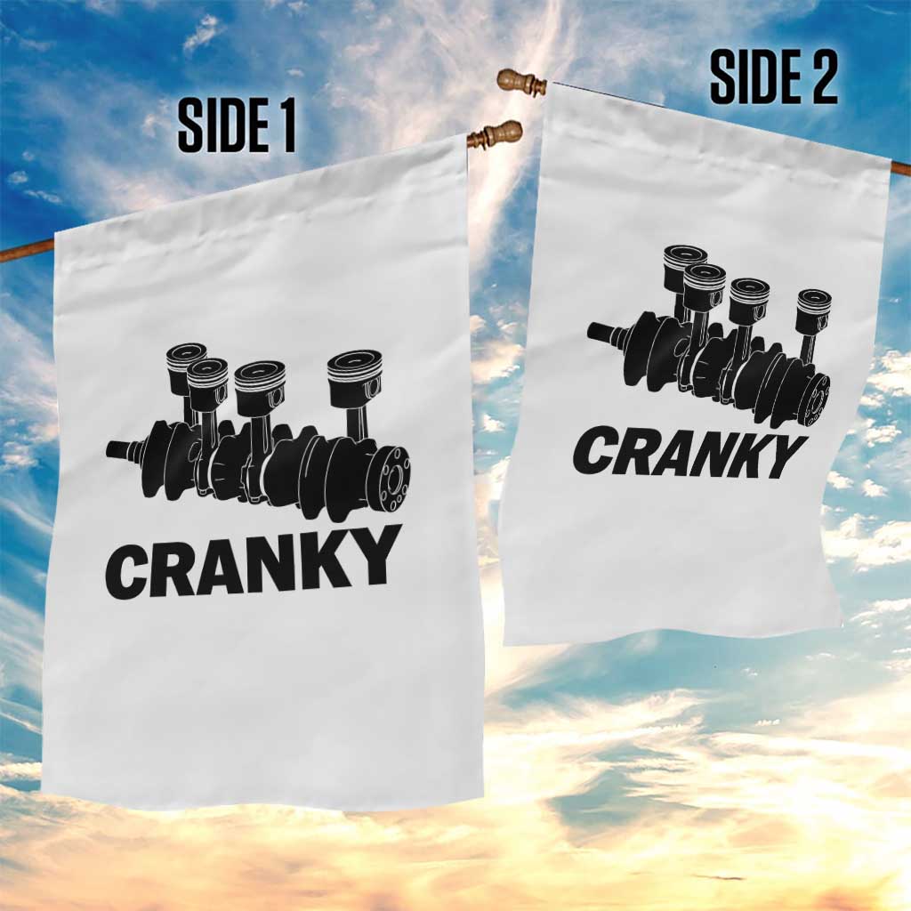 Cranky Car Engine Crankshaft Cars Lover Garden Flag Mechanics Father Day TS10 Print Your Wear