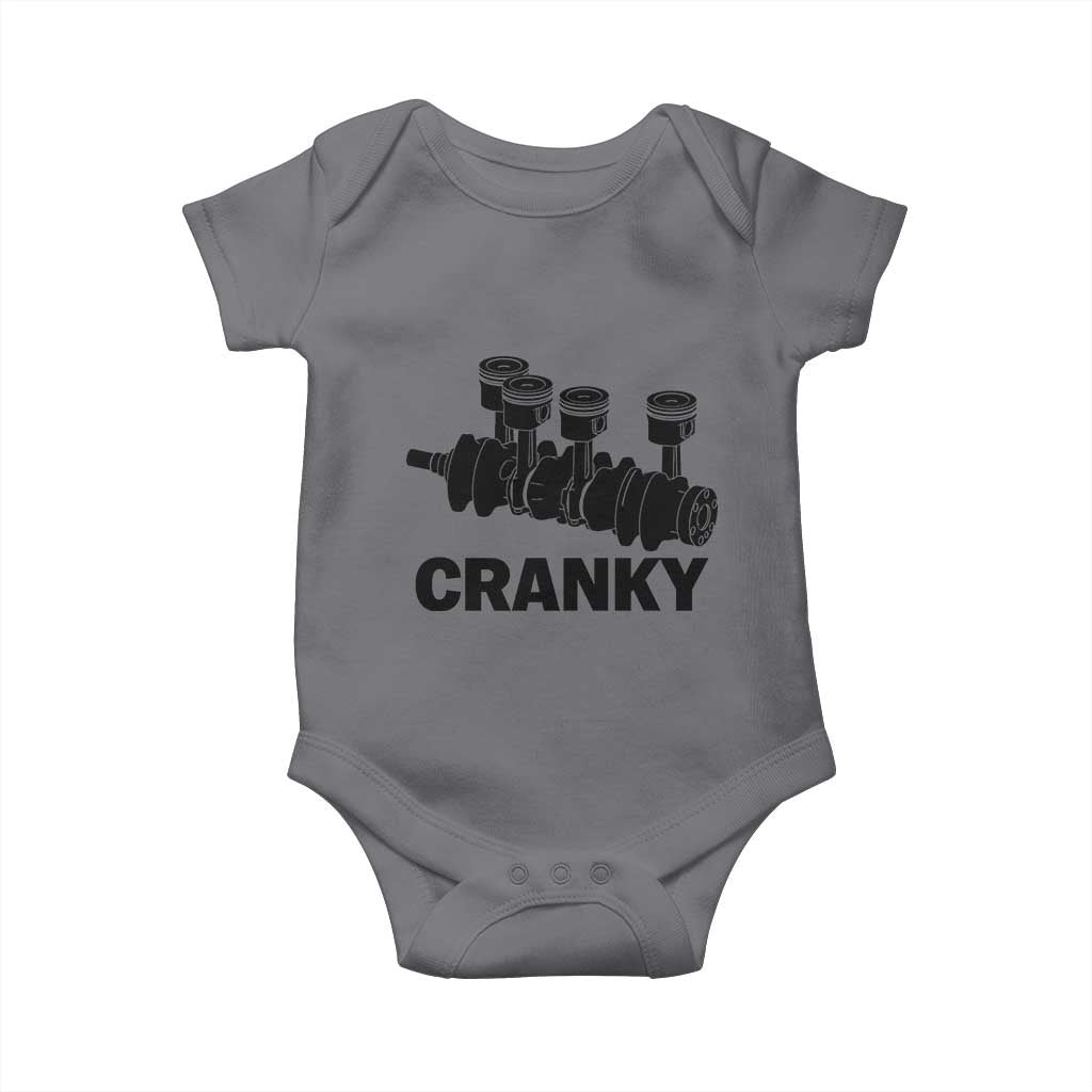 Cranky Car Engine Crankshaft Cars Lover Baby Onesie Mechanics Father Day TS10 Charcoal Print Your Wear