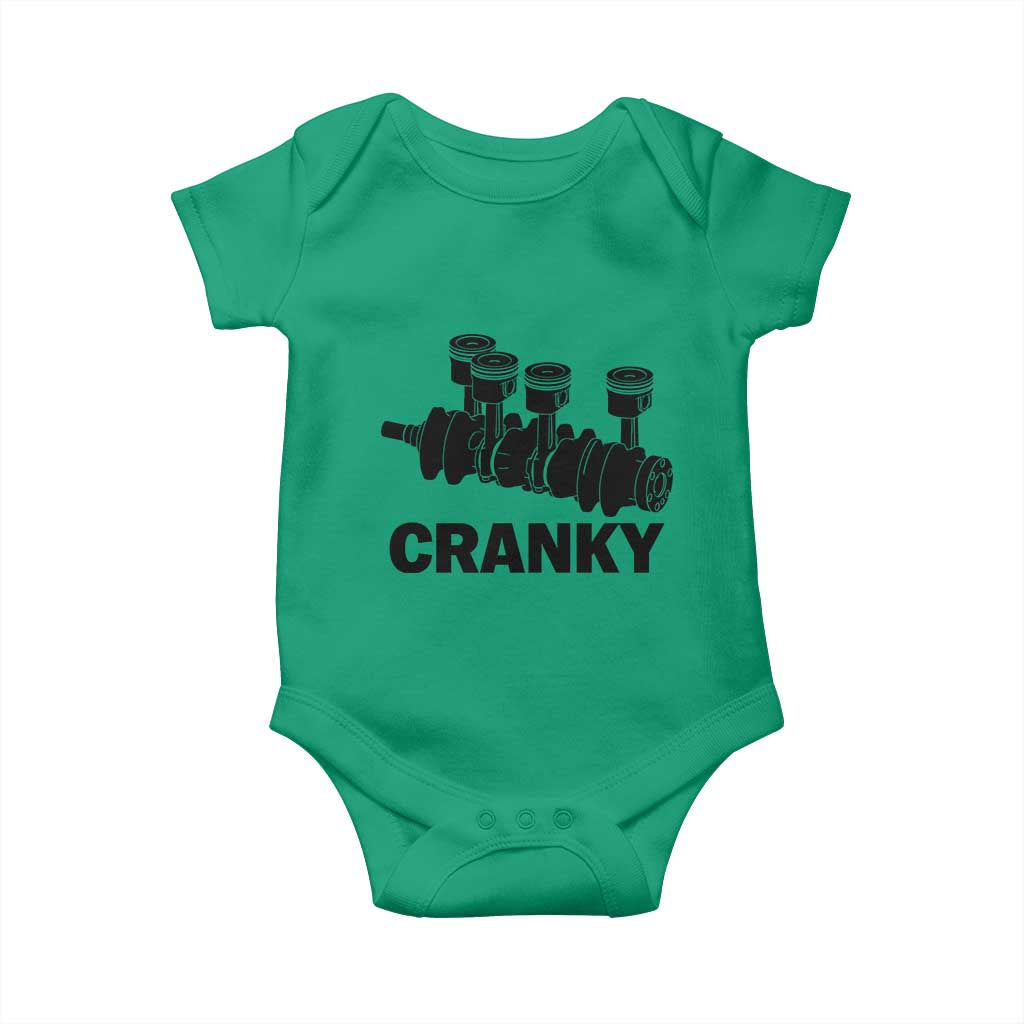 Cranky Car Engine Crankshaft Cars Lover Baby Onesie Mechanics Father Day TS10 Irish Green Print Your Wear