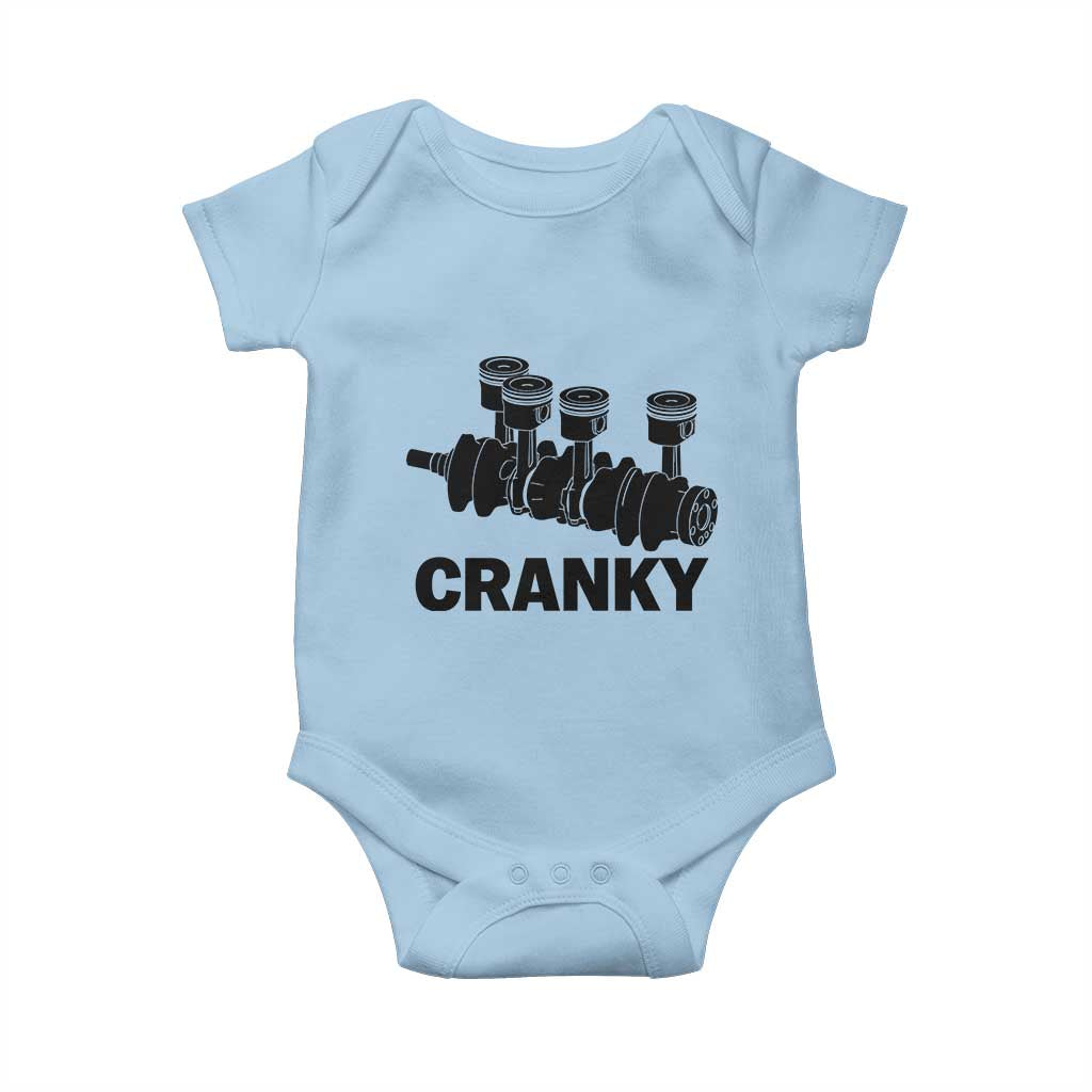 Cranky Car Engine Crankshaft Cars Lover Baby Onesie Mechanics Father Day TS10 Light Blue Print Your Wear