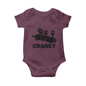 Cranky Car Engine Crankshaft Cars Lover Baby Onesie Mechanics Father Day TS10 Maroon Print Your Wear