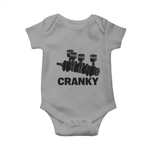 Cranky Car Engine Crankshaft Cars Lover Baby Onesie Mechanics Father Day TS10 Sport Gray Print Your Wear