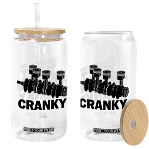 Cranky Car Engine Crankshaft Cars Lover Glass Can Mechanics Father Day TS10 Print Your Wear