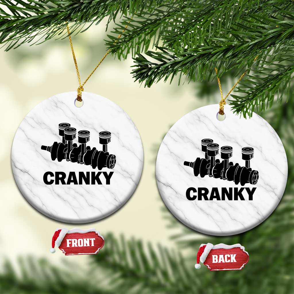 Cranky Car Engine Crankshaft Cars Lover Ceramic Ornament Mechanics Father Day TS10 1pc White Marble Print Your Wear