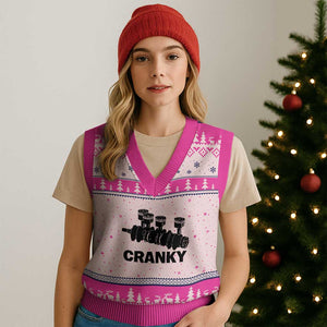 Cranky Car Engine Crankshaft Cars Lover V-Neck Knit Sweater Vest Mechanics Father Day TS10 Hot Pink Print Your Wear