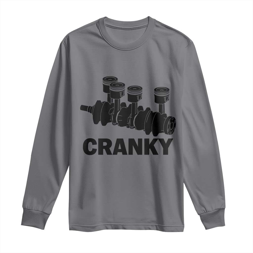 Cranky Car Engine Crankshaft Cars Lover Long Sleeve Shirt Mechanics Father Day TS10 Charcoal Print Your Wear