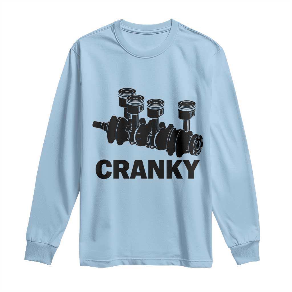 Cranky Car Engine Crankshaft Cars Lover Long Sleeve Shirt Mechanics Father Day TS10 Light Blue Print Your Wear