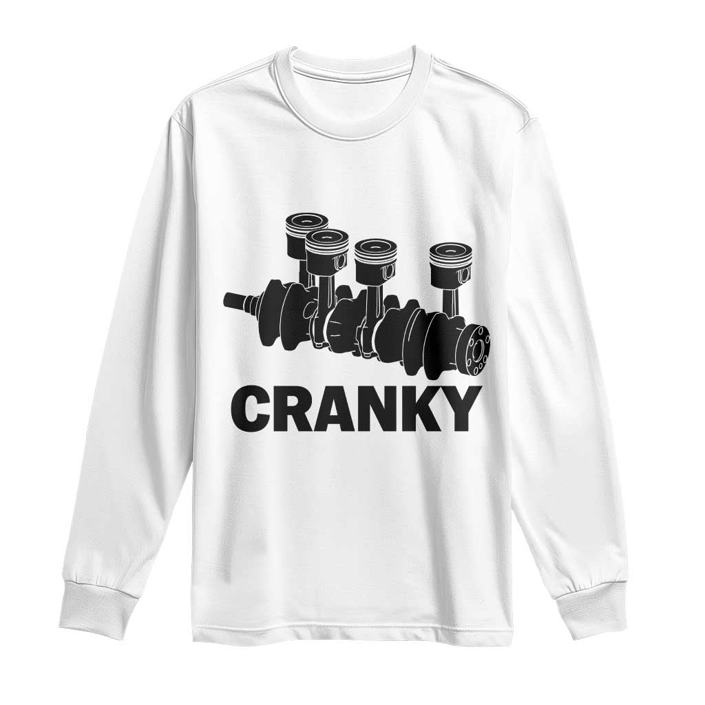Cranky Car Engine Crankshaft Cars Lover Long Sleeve Shirt Mechanics Father Day TS10 White Print Your Wear