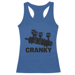 Cranky Car Engine Crankshaft Cars Lover Racerback Tank Top Mechanics Father Day TS10 Royal Blue Print Your Wear