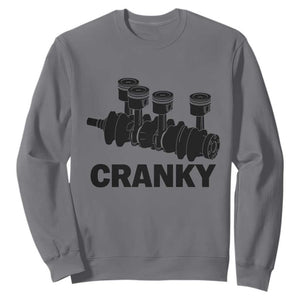 Cranky Car Engine Crankshaft Cars Lover Sweatshirt Mechanics Father Day TS10 Charcoal Print Your Wear