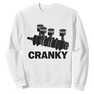 Cranky Car Engine Crankshaft Cars Lover Sweatshirt Mechanics Father Day TS10 White Print Your Wear