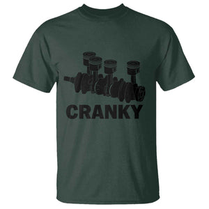 Cranky Car Engine Crankshaft Cars Lover T Shirt Mechanics Father Day TS10 Dark Forest Green Print Your Wear