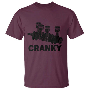 Cranky Car Engine Crankshaft Cars Lover T Shirt Mechanics Father Day TS10 Maroon Print Your Wear