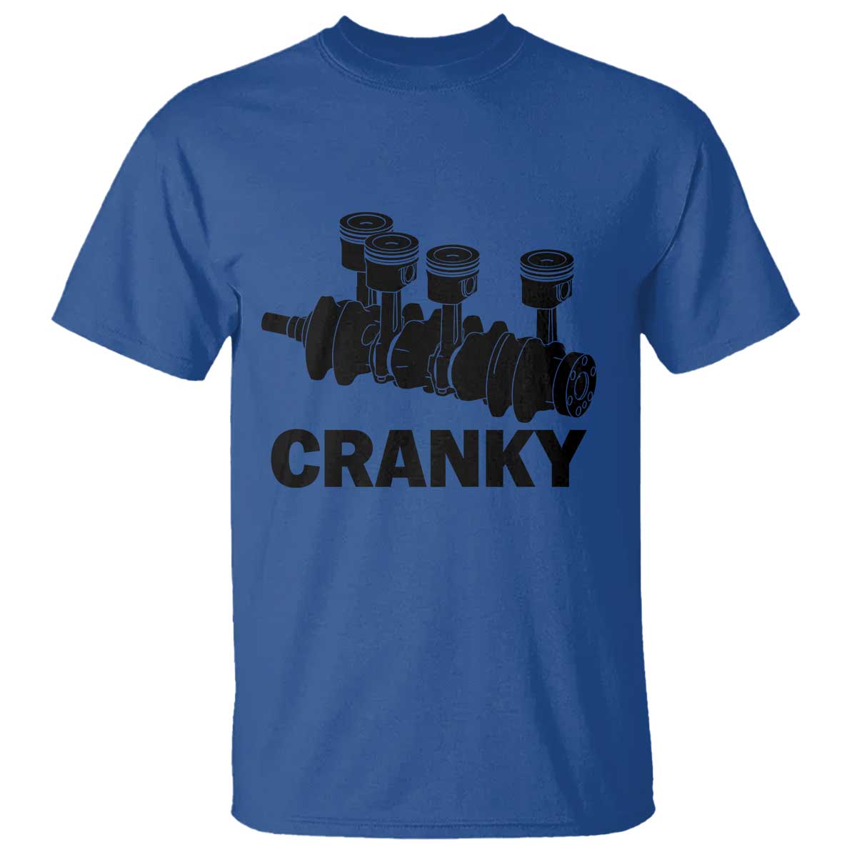 Cranky Car Engine Crankshaft Cars Lover T Shirt Mechanics Father Day TS10 Royal Blue Print Your Wear