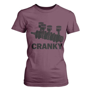 Cranky Car Engine Crankshaft Cars Lover T Shirt For Women Mechanics Father Day TS10 Maroon Print Your Wear